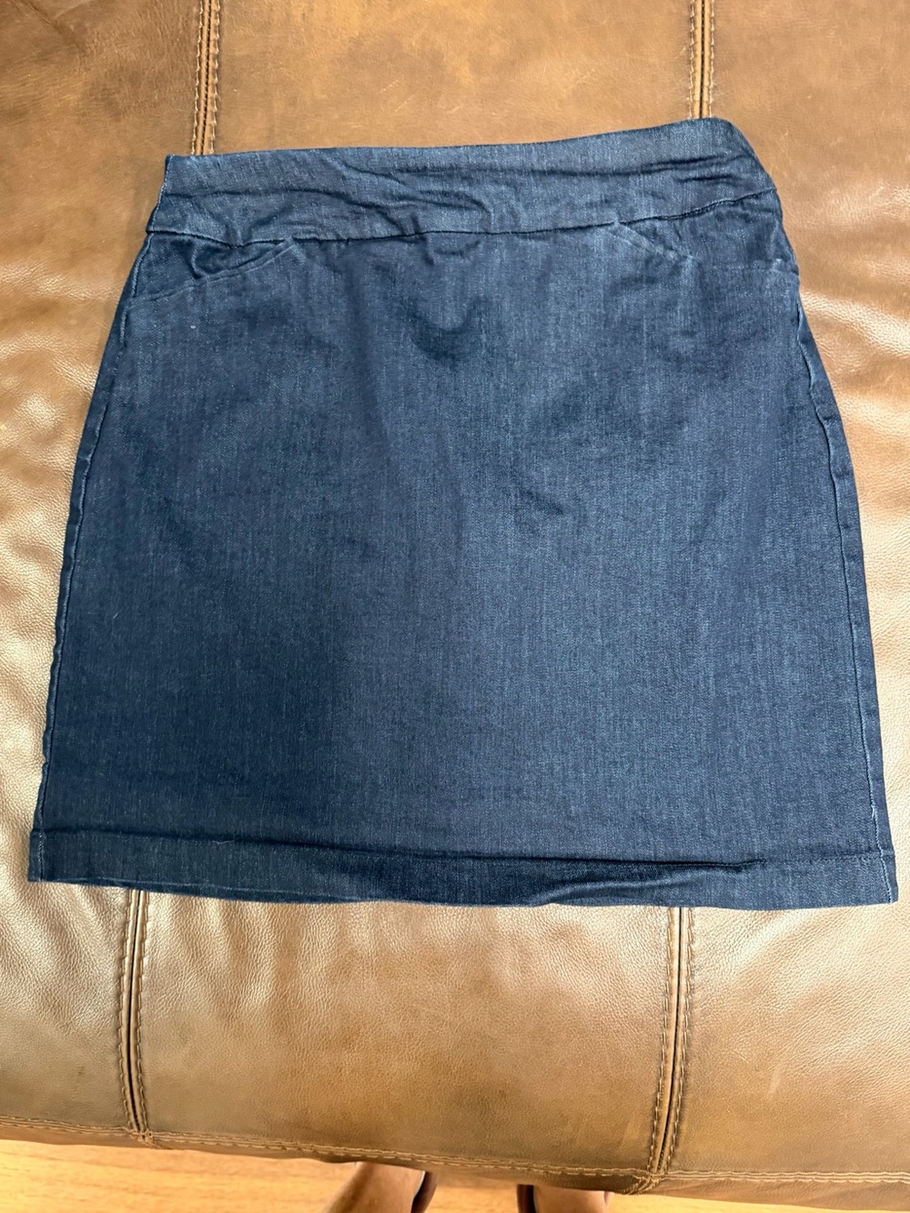 croft & barrow Navy Blue Denim Mini Skort!! Sz 6. Versatile!! #109